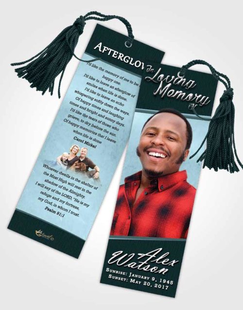 Funeral Bookmark Template Restful Vitality