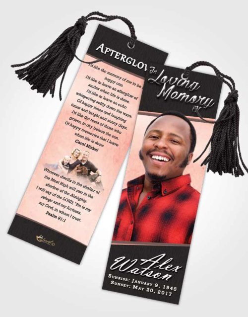 Funeral Bookmark Template Simple Vitality