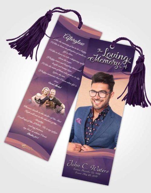 Funeral Bookmark Template Smooth Fortitude