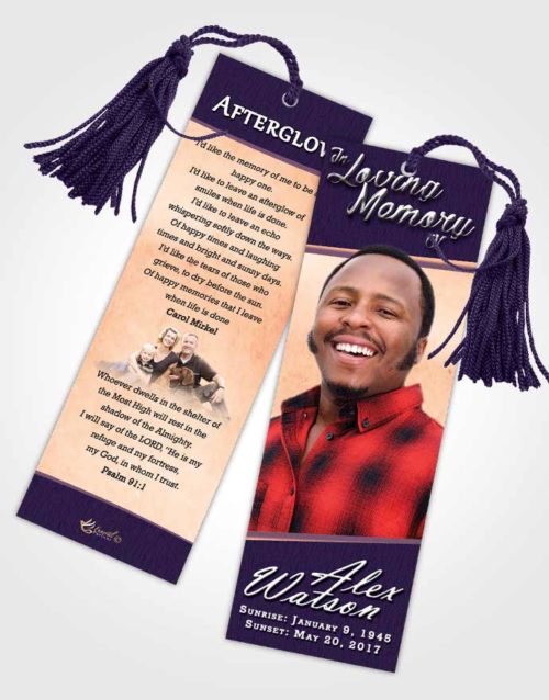 Funeral Bookmark Template Smooth Vitality
