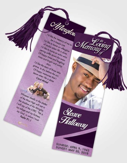 Funeral Bookmark Template Soothing Diligence