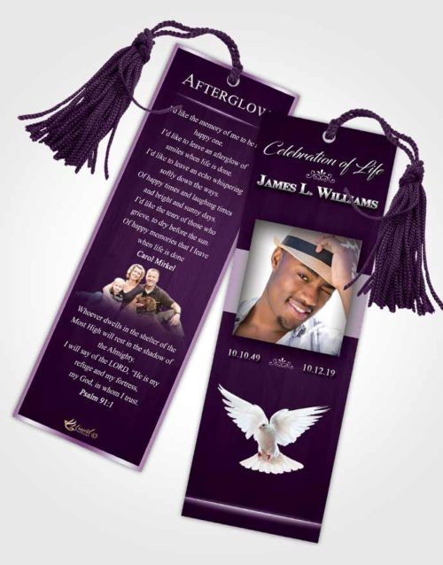 Funeral Bookmark Template Soothing Force