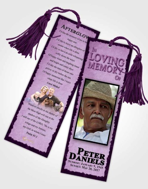 Funeral Bookmark Template Soothing Outback