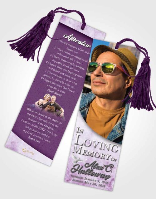 Funeral Bookmark Template Soothing Peace of Mind