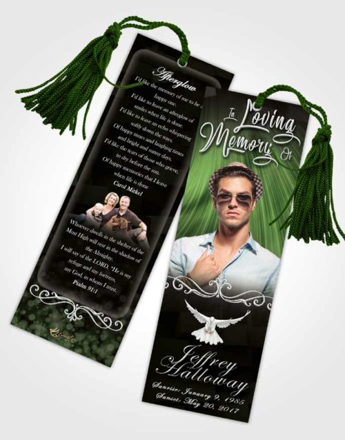 Funeral Bookmark Template Spring Strength