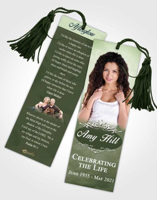 Funeral Bookmark Template Spring Sympathy