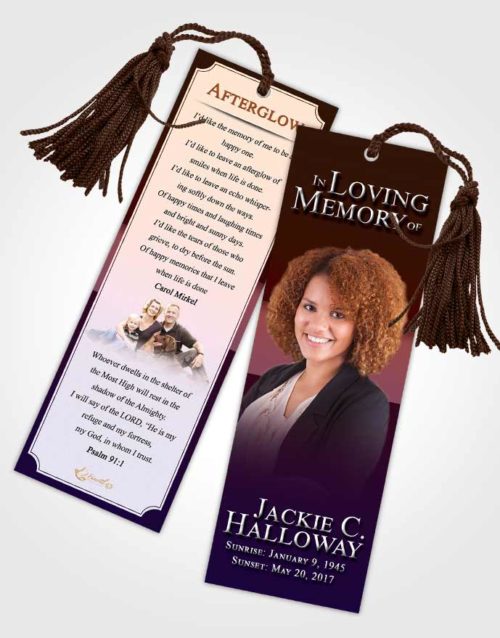 Funeral Bookmark Template Steady Nobility