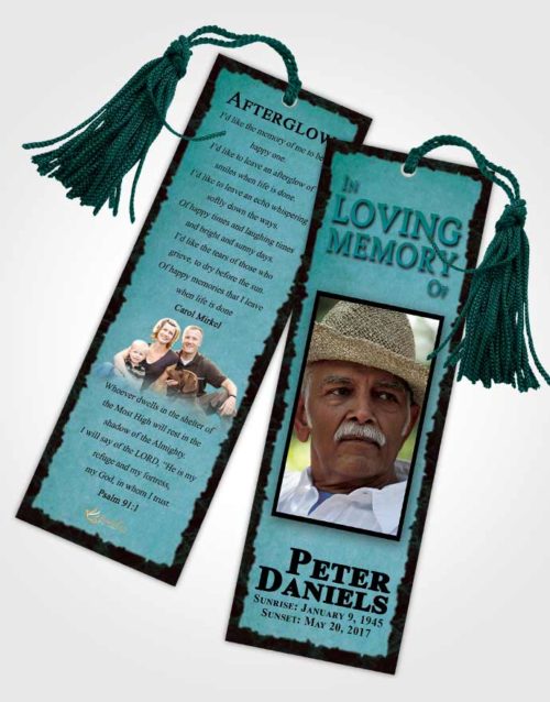 Funeral Bookmark Template Summer Outback