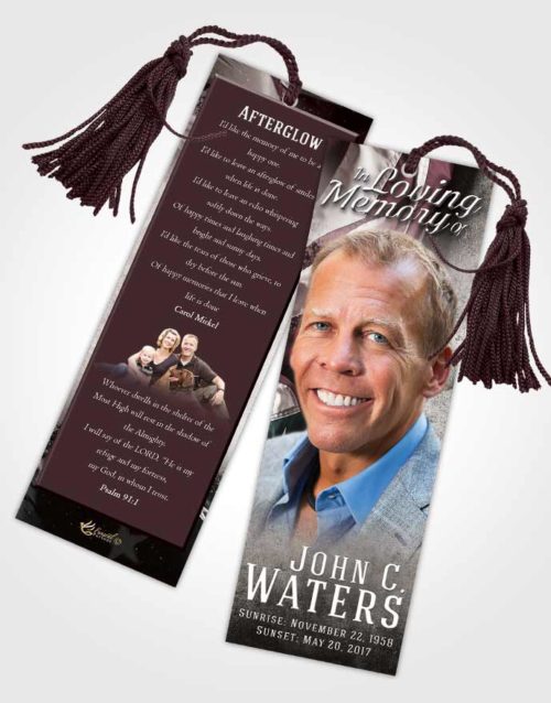 Funeral Bookmark Template Superior Stars and Stripes