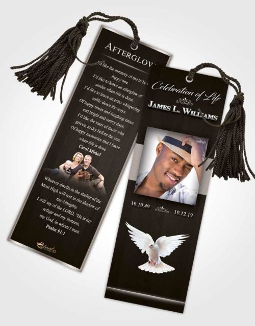 Funeral Bookmark Template Tranquil Force