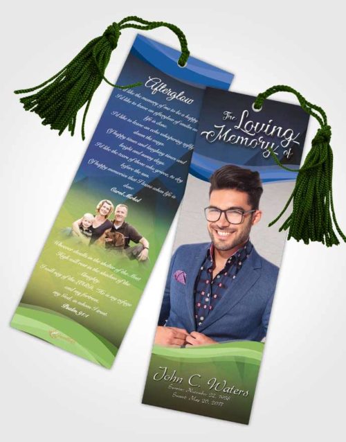 Funeral Bookmark Template Tranquil Fortitude