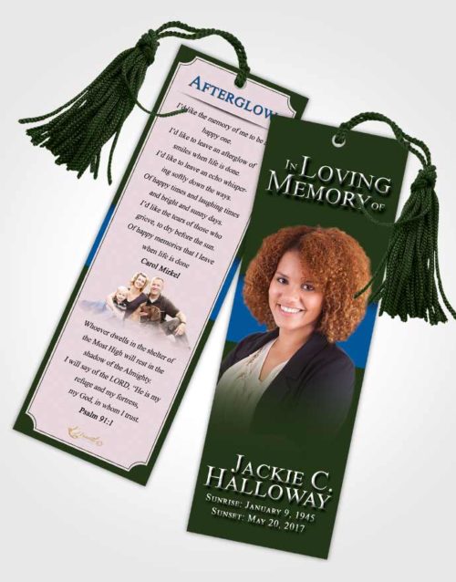 Funeral Bookmark Template Tranquil Nobility
