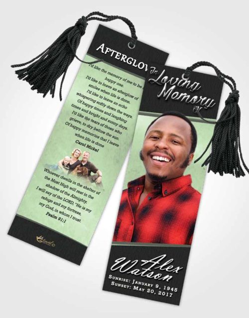 Funeral Bookmark Template Welcoming Vitality