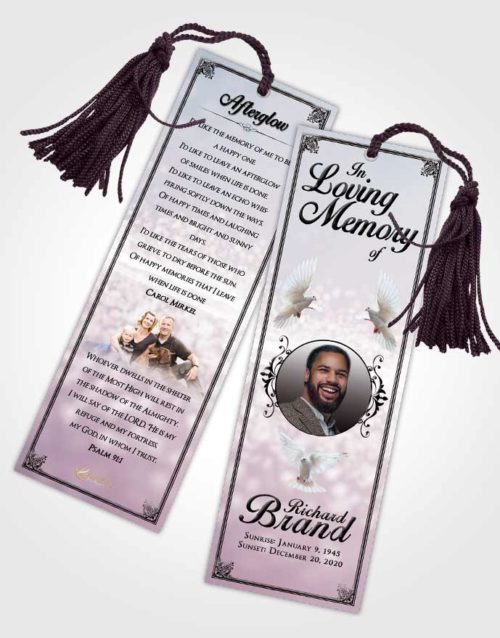 Funeral Bookmark Template Wholesome Class Light