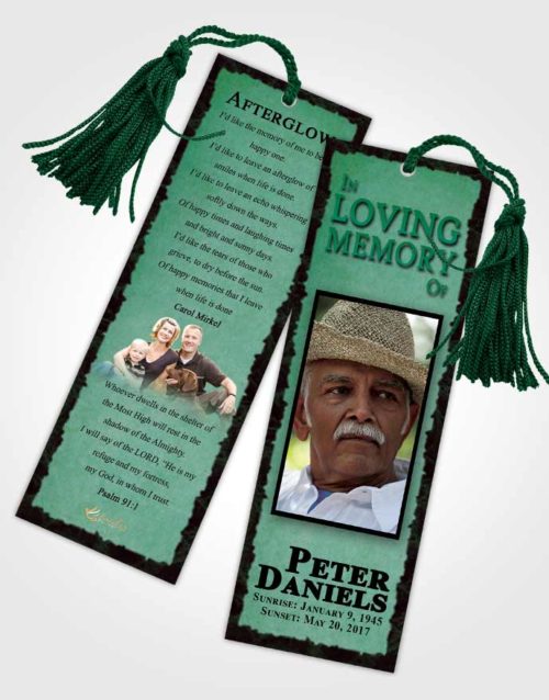 Funeral Bookmark Template Wholesome Outback