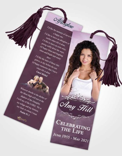 Funeral Bookmark Template Wholesome Sympathy