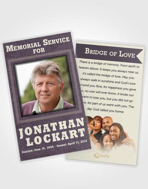 Funeral Prayer Card Template Afternoon Intensity