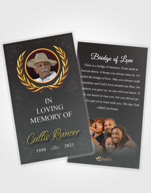 Funeral Prayer Card Template Collected Desire