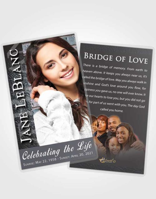 Funeral Prayer Card Template Collected Passion