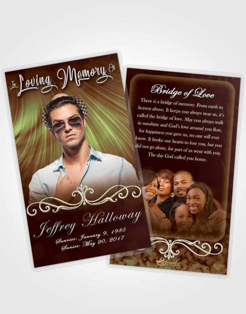 Funeral Prayer Card Template Composed Strength