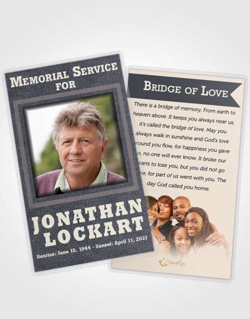 Funeral Prayer Card Template Gentle Intensity
