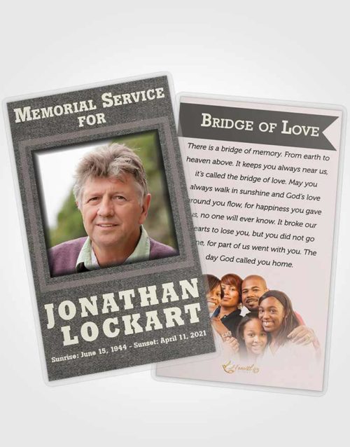 Funeral Prayer Card Template Graceful Intensity