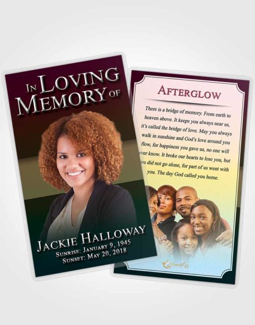 Funeral Prayer Card Template Harmonious Nobility