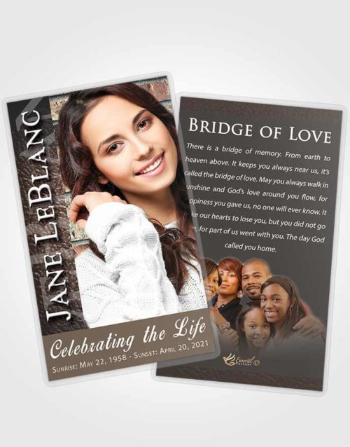 Funeral Prayer Card Template Mystical Passion