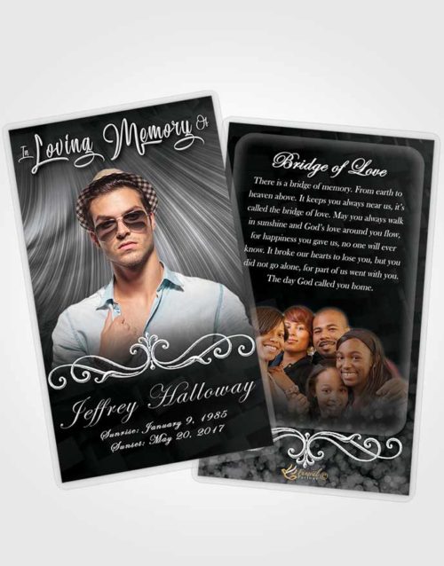 Funeral Prayer Card Template Passionate Strength