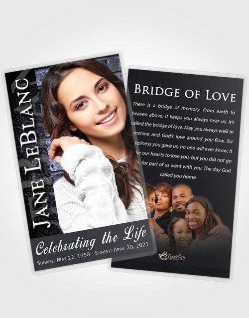 Funeral Prayer Card Template Premium Passion