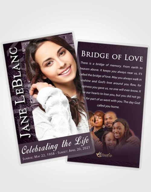 Funeral Prayer Card Template Remarkable Passion