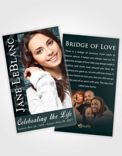 Funeral Prayer Card Template Restful Passion