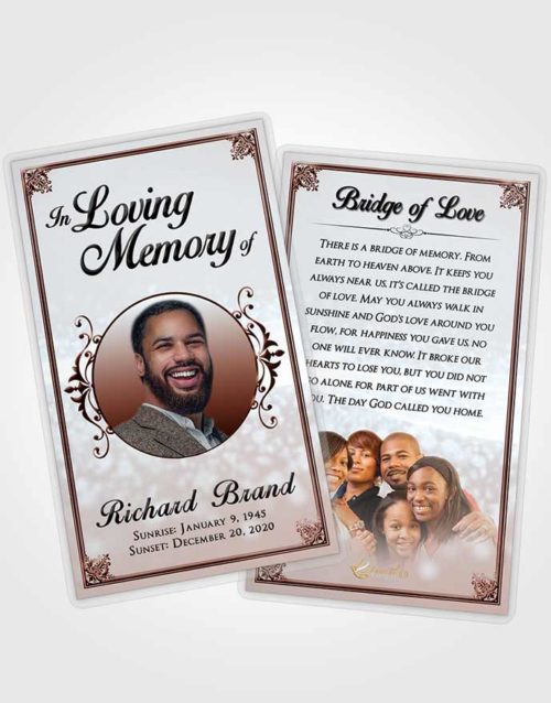Funeral Prayer Card Template Ruby Love Class Light