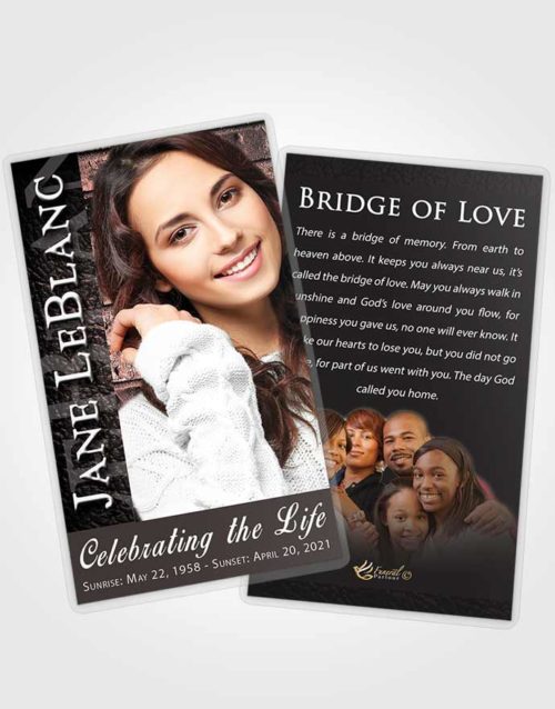 Funeral Prayer Card Template Simple Passion