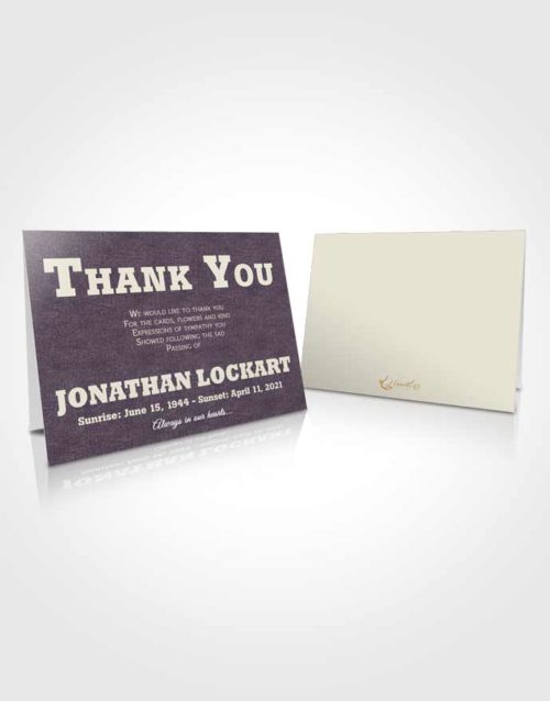 Funeral Thank You Card Template Afternoon Intensity