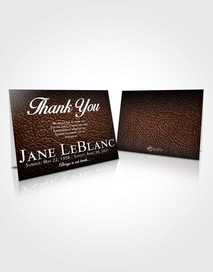Funeral Thank You Card Template Afternoon Passion