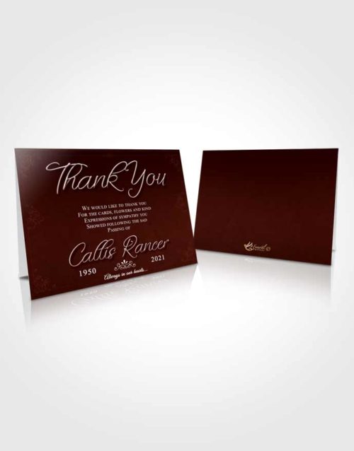 Funeral Thank You Card Template Brilliant Desire