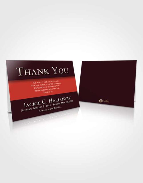 Funeral Thank You Card Template Calm Nobility