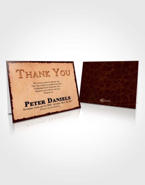 Funeral Thank You Card Template Calm Outback