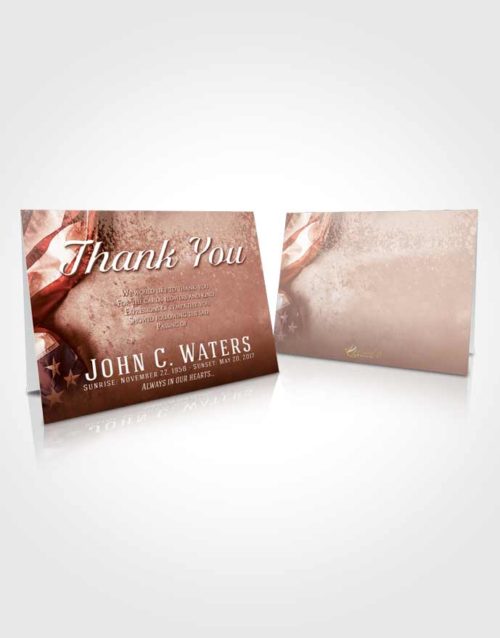 Funeral Thank You Card Template Calm Stars and Stripes