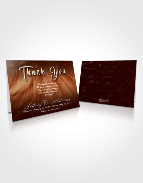 Funeral Thank You Card Template Calm Strength