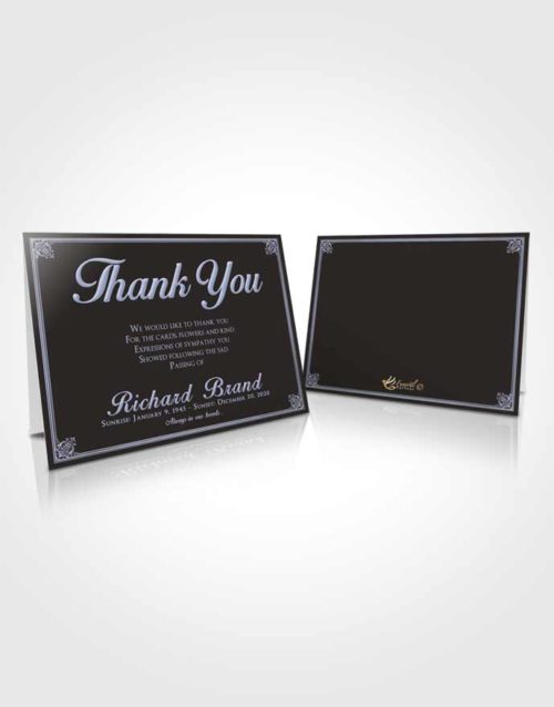 Funeral Thank You Card Template Collected Class Dark