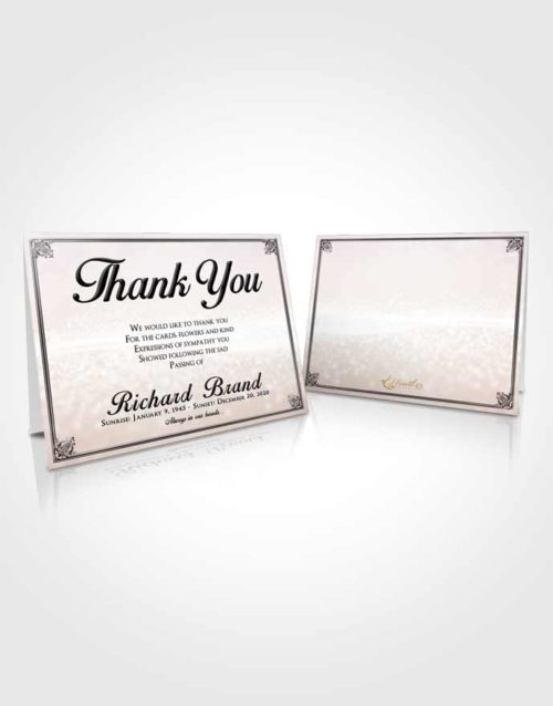 Funeral Thank You Card Template Collected Class Light