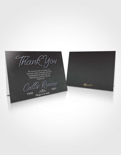 Funeral Thank You Card Template Collected Desire