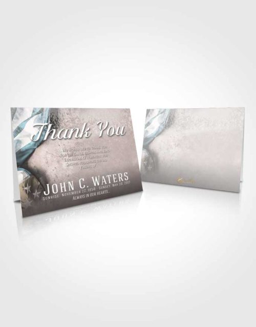 Funeral Thank You Card Template Collected Stars and Stripes