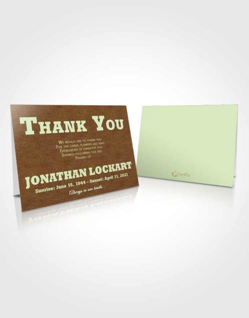 Funeral Thank You Card Template Composed Intensity
