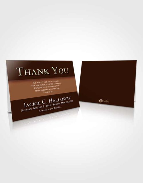 Funeral Thank You Card Template Composed Nobility