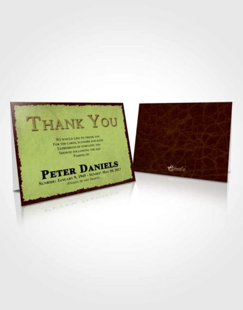 Funeral Thank You Card Template Composed Outback