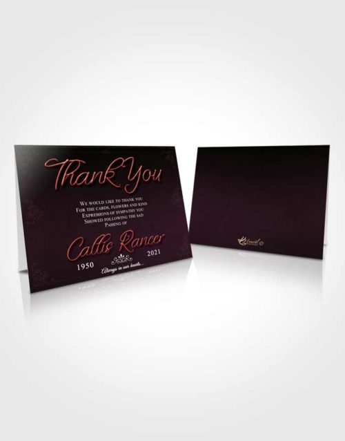 Funeral Thank You Card Template Cordial Desire
