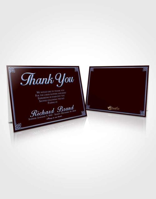 Funeral Thank You Card Template Devoted Class Dark